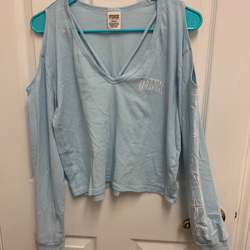 PINK long sleeve crop